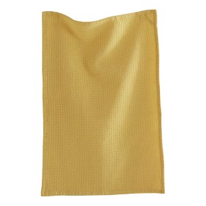 tagltd 26"L x 18"W Classic  Yellow Cotton Waffle Weave Dishtowel Kitchen Towel Yellow Machine Washasble - 1 of 3