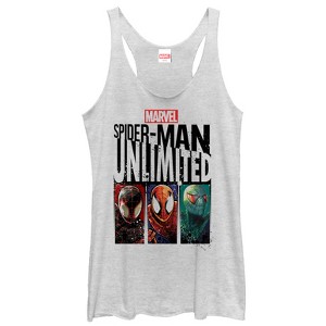 Women's Marvel Spider-Man Unlimited Trio Racerback Tank Top - 1 of 3