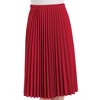 Collections Etc Classic Pleated Mid-Length Jersey Knit Midi Skirt with Comfortable Elastic Waistband - 2 of 3