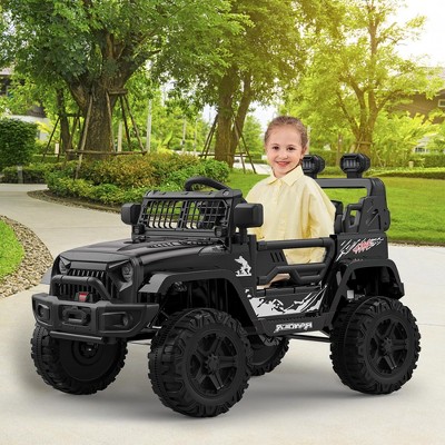 12V Kids Ride On Truck, Electric Kids Ride On Toy with Parent Remote Control, 3 Speeds, 4 Tires Suspension, LED Lights for Kids3-8