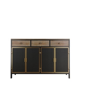 TIRAMISUBEST 48" Modern Sideboard - 4-Door Storage Cabinet with 3 Drawers, Freestanding Buffet for Living Room, Bedroom or Office - 1 of 4