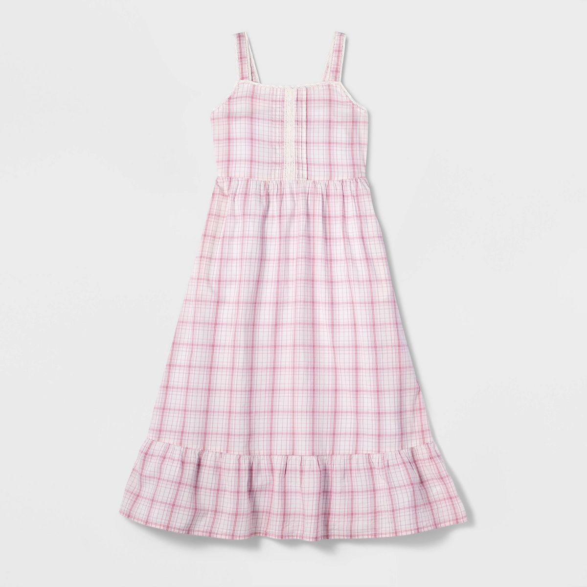 Girls' Lace Trim Woven Maxi Dress - Cat & Jack™ - thumbnail 2