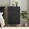 Zstar 5 Drawer Dresser for Bedroom, with Gold Metal Handles - 2 of 4