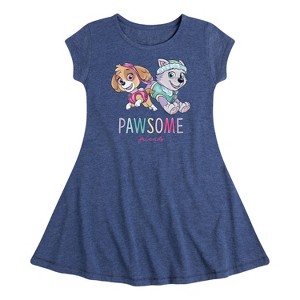 Girls' - Paw Patrol - Pawsome Friends Fit & Flair Cap Sleeve Dress - 1 of 4