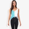 Anna-Kaci Women's V-Neck Color Block Sleeveless Sweater Top Lightweight Knit Design - 3 of 4