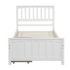 NicBex Twin Size Platform Bed Modern Wooden Bed Frame with 2 Storage Drawers and Headboard for Bedroom, Guest Room, No Box Spring Required - 3 of 4