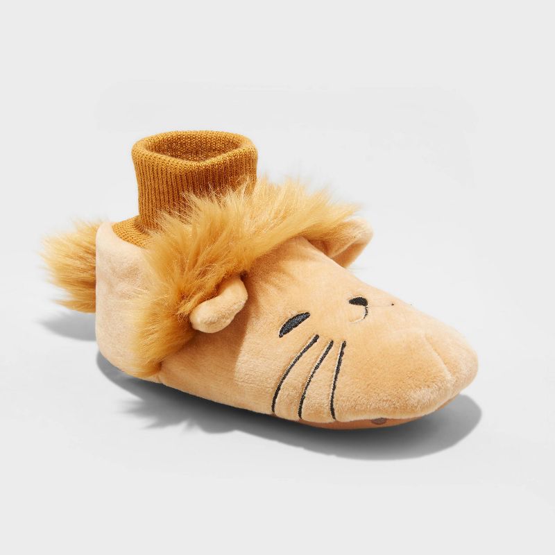 Toddler Boys' Leo Lion Slippers - Cat & Jack™ Tan, 1 of 8