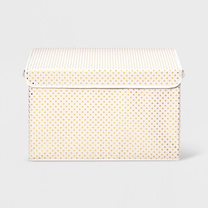 Metallic Dot Toy Box Storage Bin Gold - Pillowfort , 14.5 inche