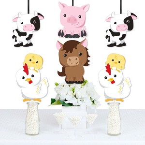 Big Dot of Happiness Farm Animals - Cow, Horse, Pig and Chicken Decorations DIY Baby Shower or Birthday Party Essentials - Set of 20 - 1 of 4