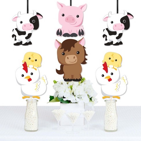 Big Dot of Happiness Farm Animals - Cow, Horse, Pig and Chicken Decorations DIY Baby Shower or Birthday Party Essentials - Set of 20 - image 1 of 4