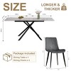59" Black Modern Expandable Dining Table Set with 4 Upholstered Armless Chairs, Seats 4–6 People, Ideal for Kitchen or Small Dining Room -3irtyhousy - 4 of 4