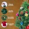Joyfy Christmas Tree Decorations, 24"/2FT Tabletop Artificial Xmas Tree with Warm Lights(Holly Berries, Pine Cones) Christmas Decorations Indoor - 3 of 4
