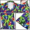 HAPPY BAY Women's Button Down Summer Beach Party Colorful Shirt Hawaiian Short Sleeve Vacation Button Up Dress Shirts Colorful for Women - 4 of 4
