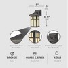 Westinghouse Burnham Single Light Exterior Wall Mount Lantern with Honey Art Glass and ‎Corded Electric Power Source for Outdoor Use - 3 of 4