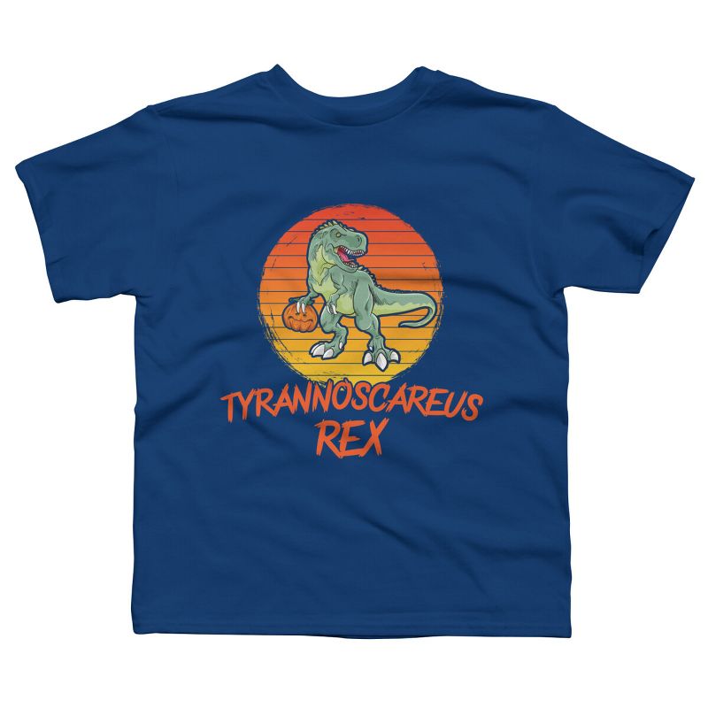 Boy's Design By Humans Tyrannoscareus Rex Funny Dinosaur Halloween Costume By rawresh6 T-Shirt, 1 of 5