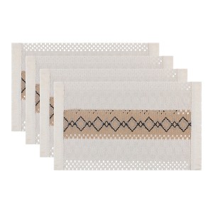 REGALWOVEN Cotton Linen Washable Indoor Outdoor Placemats 20" x 12" 4 Pcs - 1 of 4