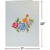 Paper Love 3D Pop Up Flower Bouquet, with Roses and Succulent Forever Flowers Keepsake, For All Occasion or Just Because - Oversized 10" x 7" Cards - 3 of 4