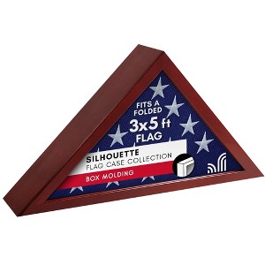 Americanflat 24.6"x17.4" Flag Display Case Frame with plexiglass - With Hanging Hardware Included - 1 of 4