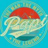 Men's Design By Humans Vintage Sunset Papi, The Man, Myth, Legend By COVI T-Shirt - 2 of 2