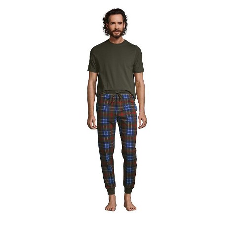 Men's Micro Flannel Jogger Pants + Henley T-shirt Pajama Set 2pc -  Goodfellow & Co™ Blue S : Target