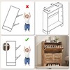 Shoe Storage Cabinet with 2 Flip Drawers, Narrow Shoe Cabinet for Entryway, Freestanding Hidden Slim Shoe Organizer Cabinet - 3 of 4