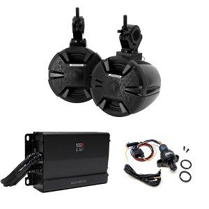 Alpine SPV-65-SXS 6.5" Speaker Pods w/ MB QUART NA2-400.2 Amplifier and Wet Sounds WW-BTVC-V2 Bluetooth Volume Receiver - 1 of 4
