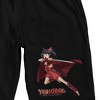 Yashahime Moroha with a Katana Men's Black Sleep Pajama Shorts - image 2 of 3