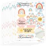 Big Dot of Happiness Hello Rainbow - Boho Baby Shower and Birthday Party Favor Sticker Set - 12 Sheets - 120 Stickers