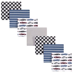 Hudson Baby Infant Boy Cotton Flannel Receiving Blankets Bundle, Vintage Cars, One Size - 1 of 2