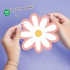 Big Dot of Happiness Pink Daisy Flowers Garland Banner, Boho Hanging Decorations, Groovy Floral Party Banner, 30 Feet of Cord, 15 Double-Sided Daisies - 3 of 4