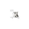 Black Bow Jewelry Sterling Silver Letter X Polished Bead Charm, 10mm - 2 of 3