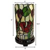 Amora Lighting Tiffany Style Floral Mini Table Lamp 10 Inch Tall - 3 of 4