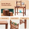 ROBOTIME Play Food And Toy Kitchens Outdoor Kid Kitchen Playset with Sink, Faucet, Pretend House Toys, Gift for Girl, Brown, 11.6"*23.4"*33" - 4 of 4