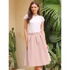 INSPIRE CHIC Women's Summer Causal Elegant Pleated Hem Work 2026 A-line Midi Skirts - 3 of 4