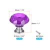 Unique Bargains Zinc Alloy Crystal Diamond Shaped Knobs Drawer with Screw 12 Pcs - 2 of 3