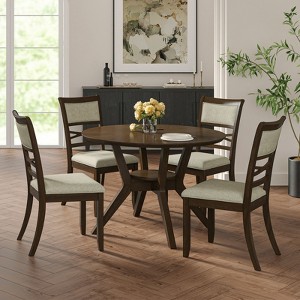 Eliseo Classic Dining Chair with Solid Wood Frame Set of 4|ARTFUL LIVING DESIGNWALNUT - 1 of 4