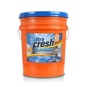 Ultra Fresh 6X Platinum Laundry Detergent Liquid for All Machine Types with Easy Dispensing Pump, Up to 640 Loads, Bleach Alt, 5 Gallon - 1 of 4