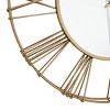 30"x30" Metal Open Frame Wall Clock with Center Mirror - Olivia & May - 3 of 4
