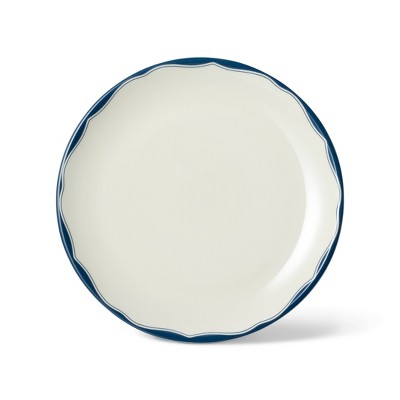 Blue and White Floral Porcelain Dinnerware Set, Service for 4