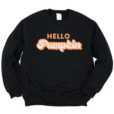 Simply Sage Market Women's Graphic Sweatshirt Retro Hello Pumpkin