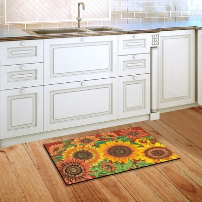 Colorful Sunflowers Fall Rubber Doormat 30" x 18"