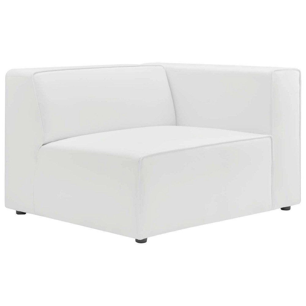 Photos - Sofa Modway Mingle Vegan Leather Right Armchair White  
