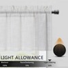 Cafe Window Valance Curtain Solid Valance Small Curtains for Kitchen Linen Textured Curtains with Rod Pocket Farmhouse Curtains - 3 of 4