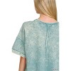 I am a Fashion junky Zenana French Terry Acid Washed T-Shirt - 3 of 3