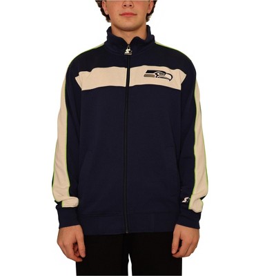 STARTER Mens Seattle Seahawks Sweatshirt, Blue, Large