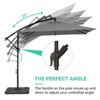 HYLEORY Beeram 96" x 96" Cantilever Umbrella with Counterweight - 2 of 4
