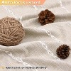 LunaLulinlk Linen Cotton Shower Curtain with Tassel - 3 of 4
