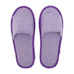 Unique Bargains Open-Toe Linen Slippers Disposable Slippers 1 Pair - 1 of 4