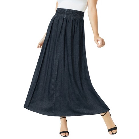 Jessica London Women's Plus Size Chambray Maxi Skirt : Target