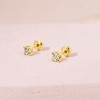 Girls' Prong Set Diamond Screw Back 14k Gold Earrings - In Season Jewelry - 4 of 4